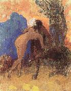 Odilon Redon Struggle Between Woman and a Centaur oil painting reproduction